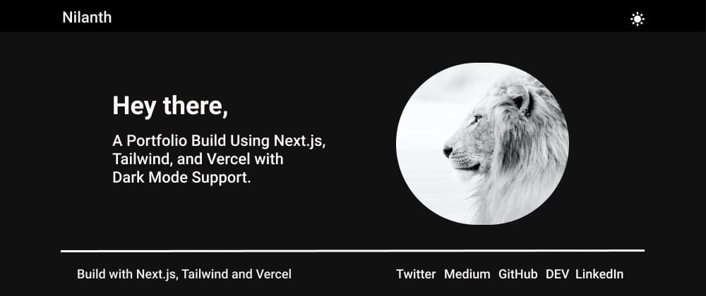 Build a Portfolio Using Next.js, Tailwind, and Vercel with Dark Mode Support